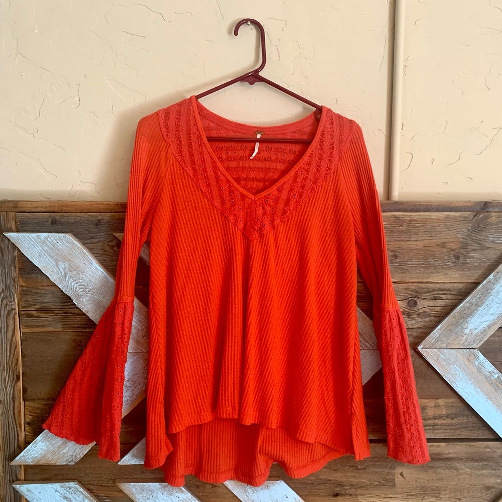 Free People Bell Sleeve Top